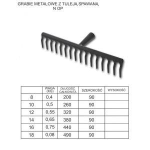 Grabie metalowe  12z